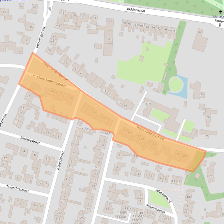 Kaart van postcodegebied 4902BB.
