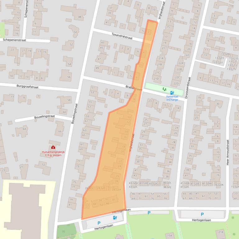 Kaart van postcodegebied 4902BE.