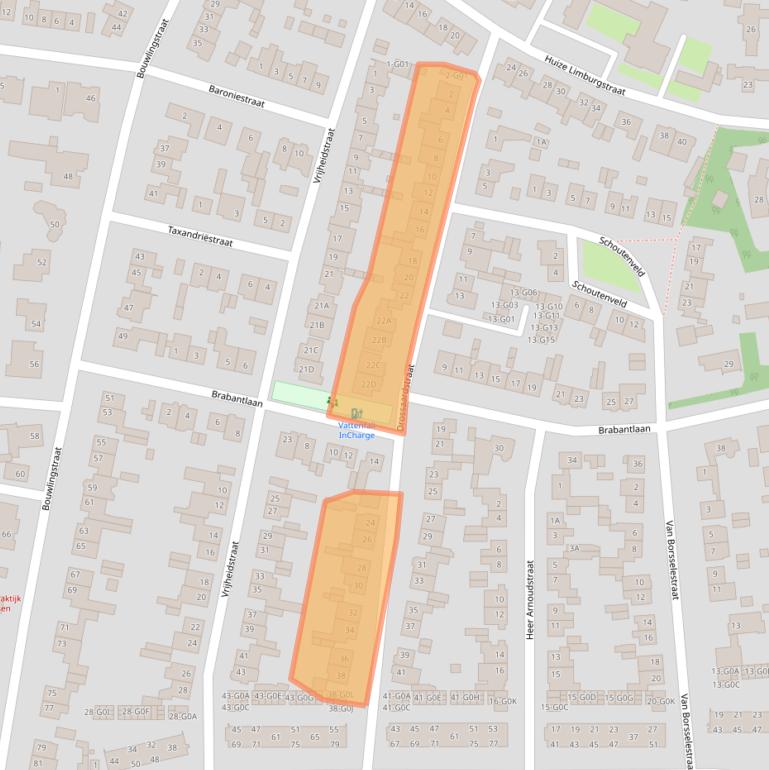 Kaart van postcodegebied 4902BN.