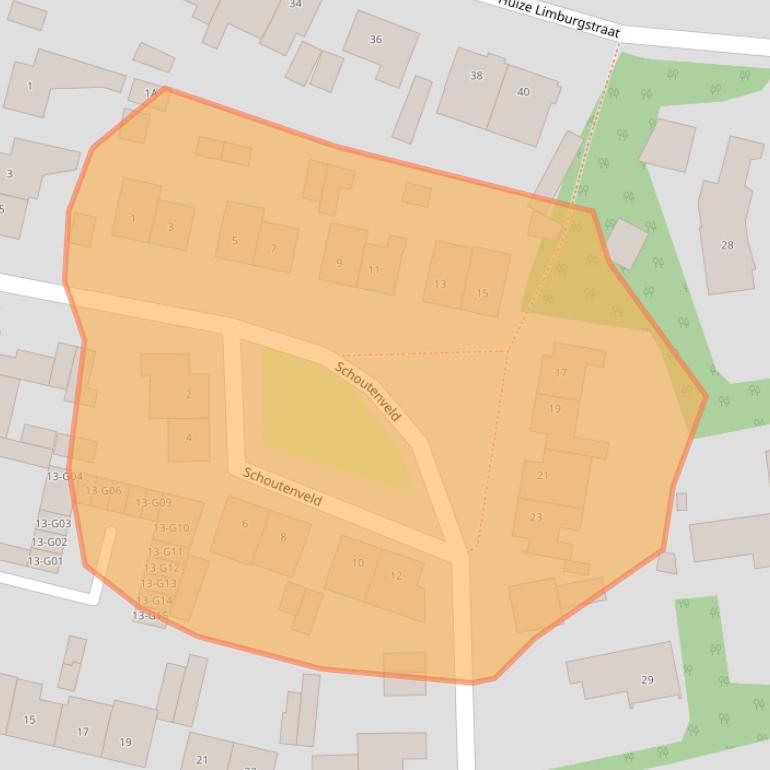 Kaart van postcodegebied 4902BP.