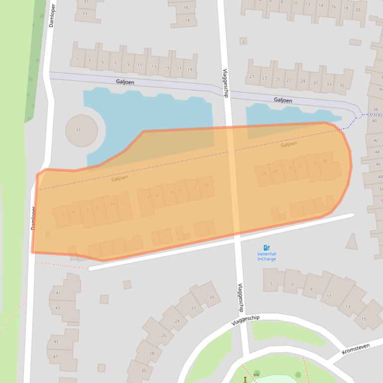 Kaart van postcodegebied 4902CJ.