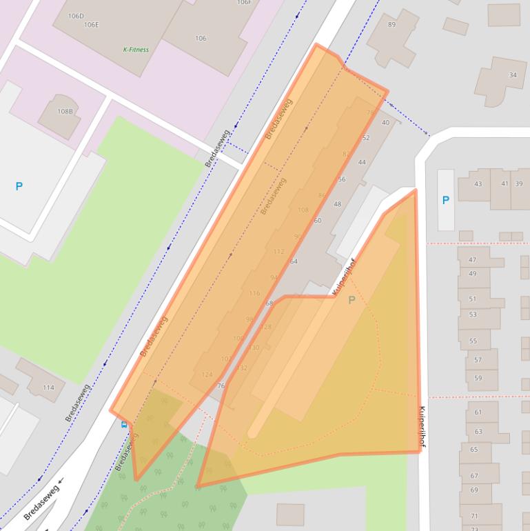 Kaart van postcodegebied 4902DE.