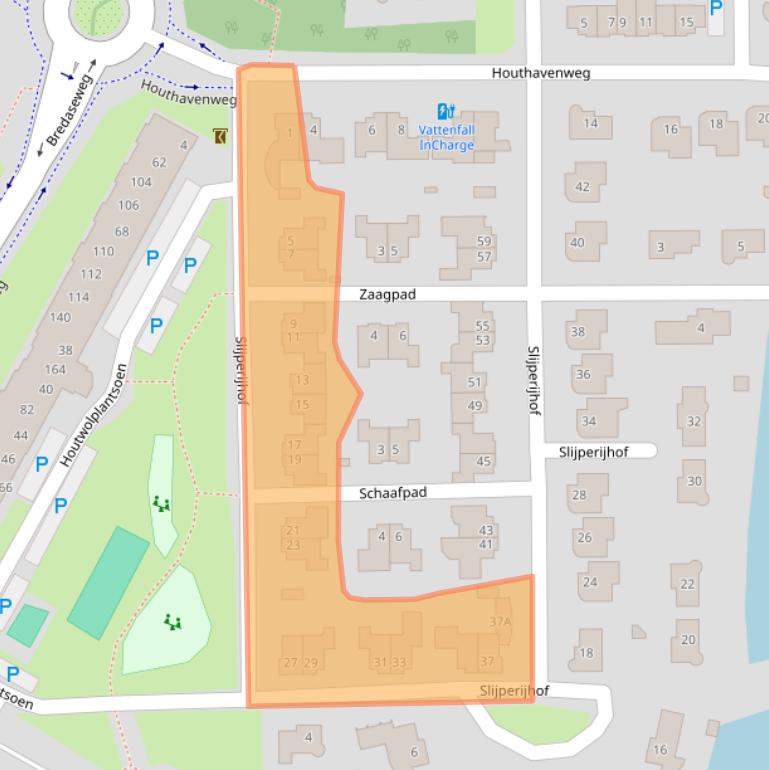 Kaart van postcodegebied 4902DG.