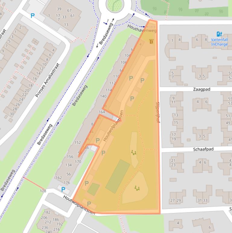 Kaart van postcodegebied 4902DN.