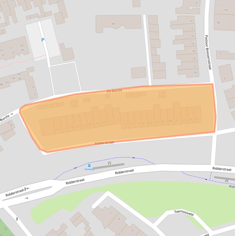 Kaart van postcodegebied 4902PA.