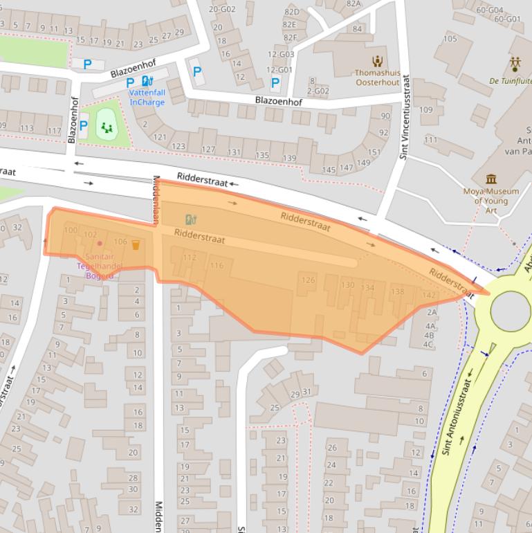 Kaart van postcodegebied 4902PB.
