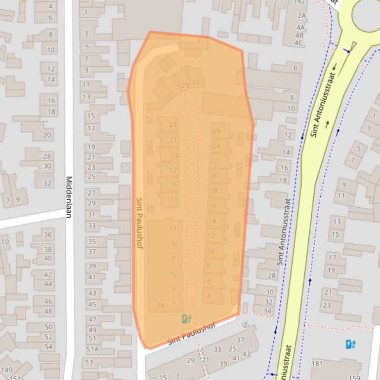 Kaart van postcodegebied 4902PK.