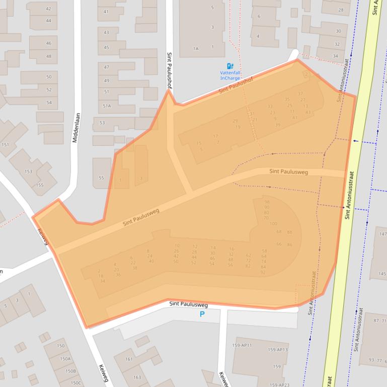 Kaart van postcodegebied 4902PS.