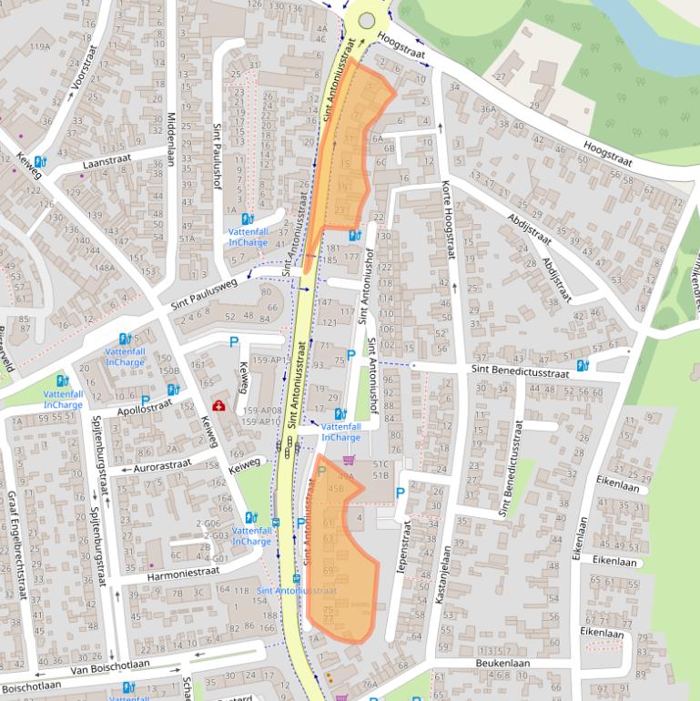 Kaart van postcodegebied 4902PT.