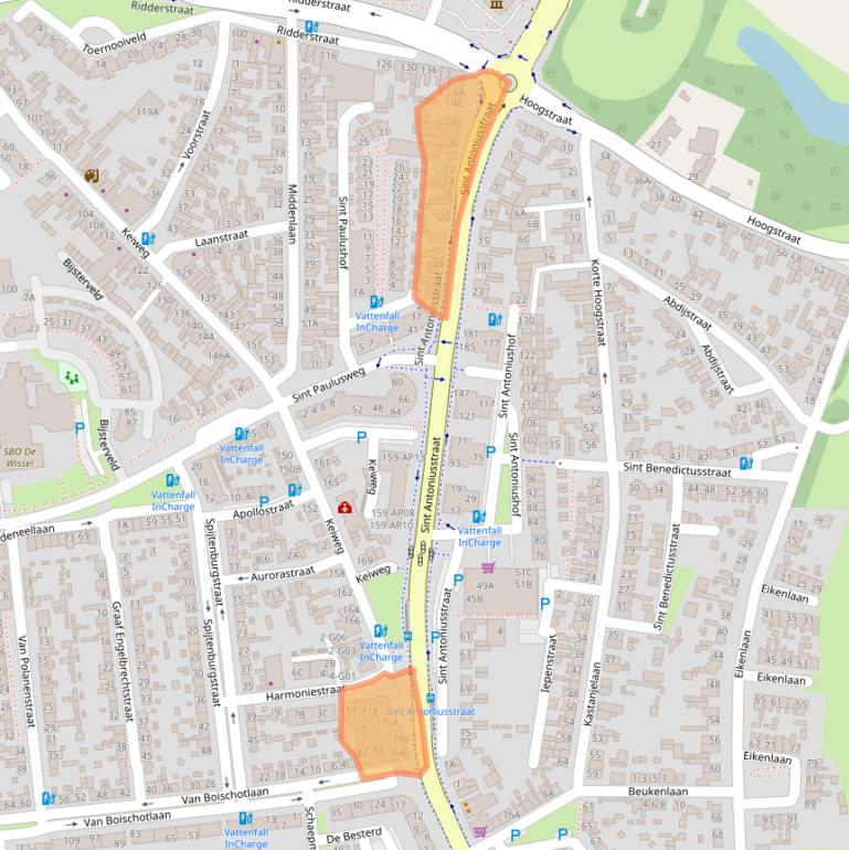 Kaart van postcodegebied 4902PV.