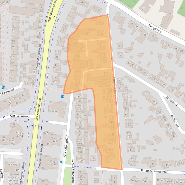 Kaart van postcodegebied 4902RH.