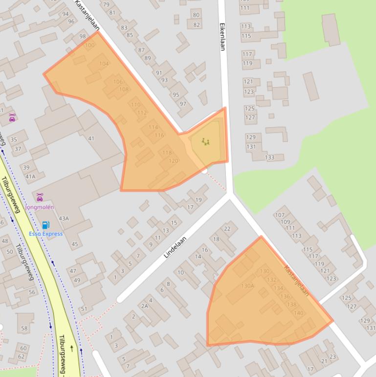 Kaart van postcodegebied 4902RP.