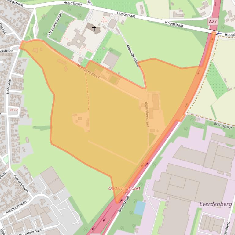 Kaart van postcodegebied 4902RT.