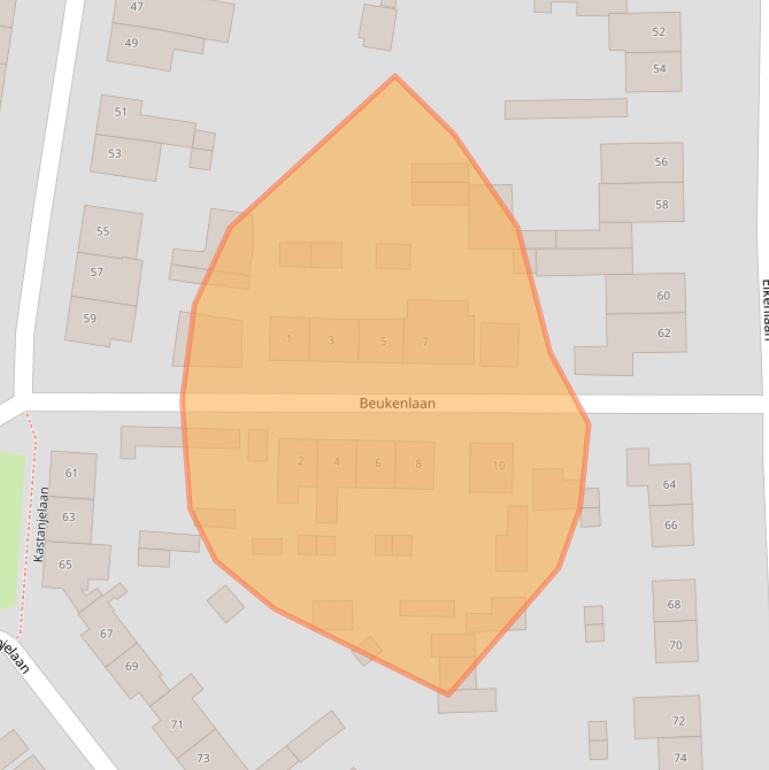 Kaart van postcodegebied 4902RX.