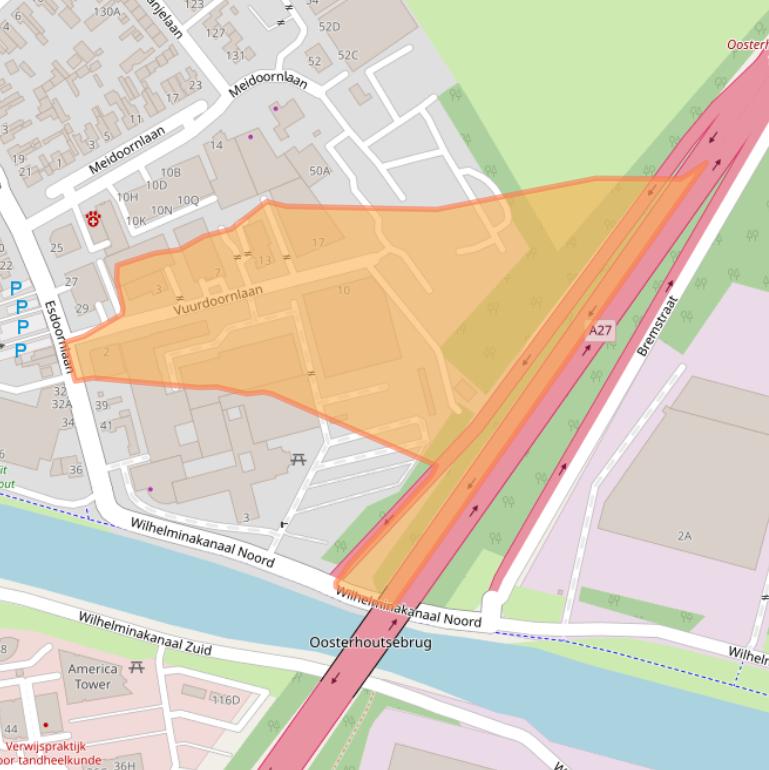 Kaart van postcodegebied 4902SE.