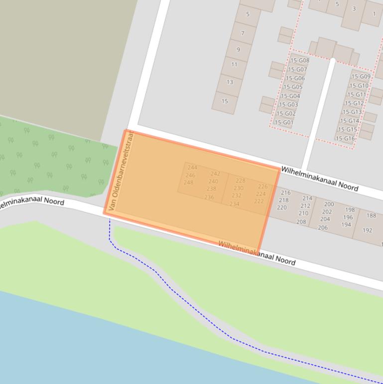 Kaart van postcodegebied 4902VZ.