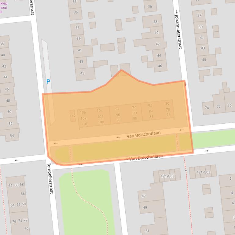 Kaart van postcodegebied 4902WH.