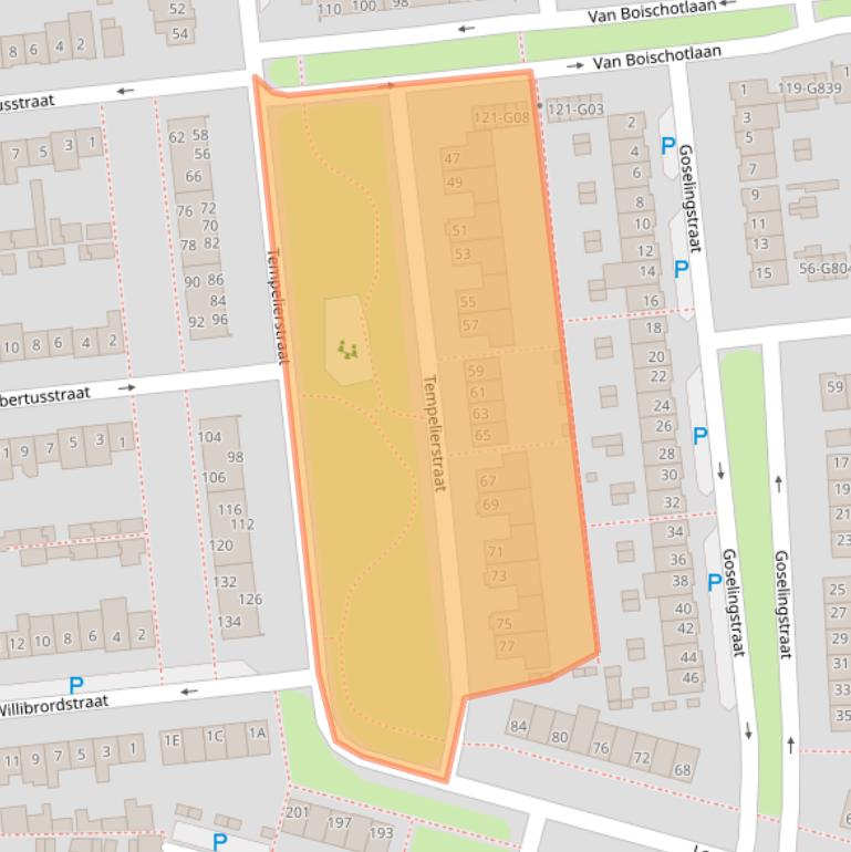 Kaart van postcodegebied 4902XG.