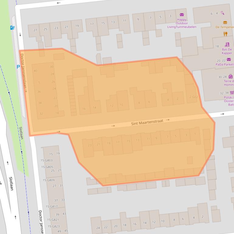 Kaart van postcodegebied 4902XN.