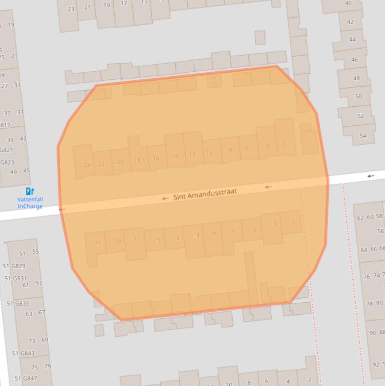 Kaart van postcodegebied 4902XP.