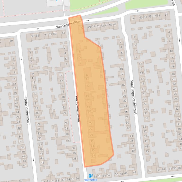 Kaart van postcodegebied 4902ZJ.