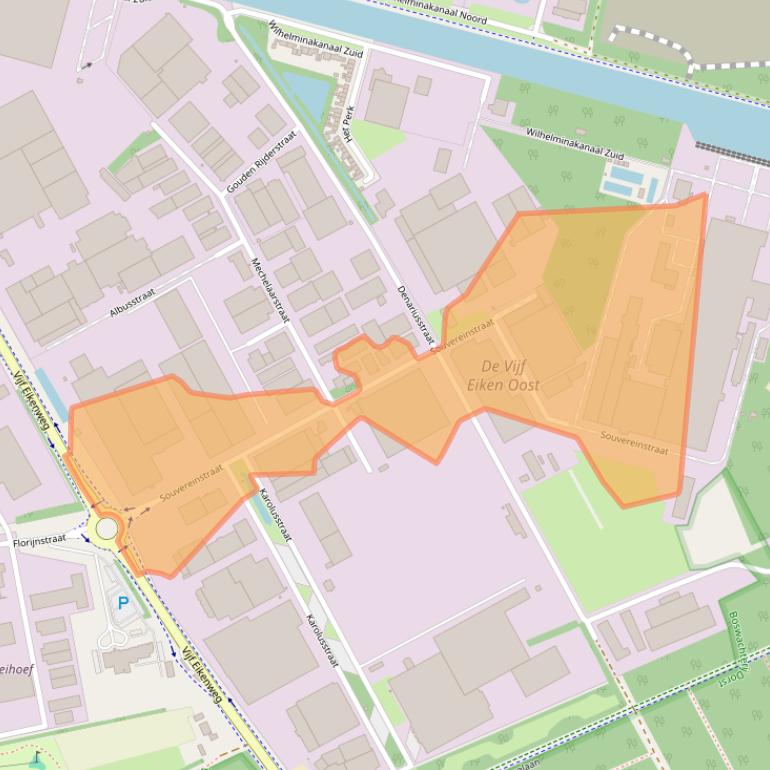 Kaart van postcodegebied 4903RH.