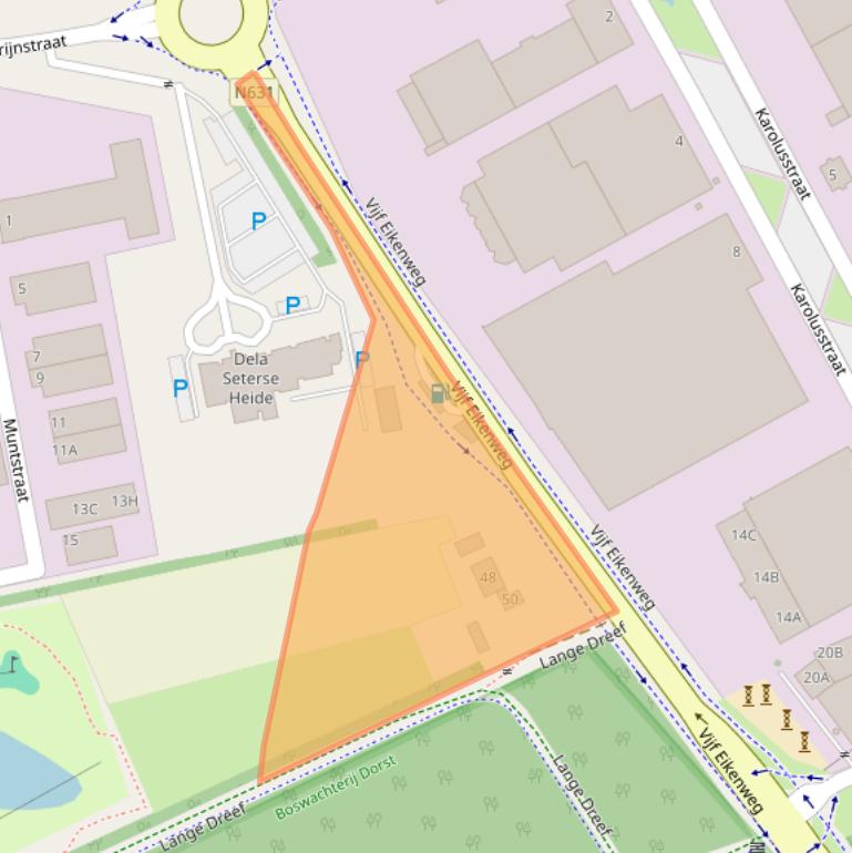 Kaart van postcodegebied 4903RK.