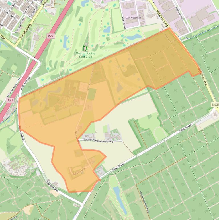 Kaart van postcodegebied 4903RV.