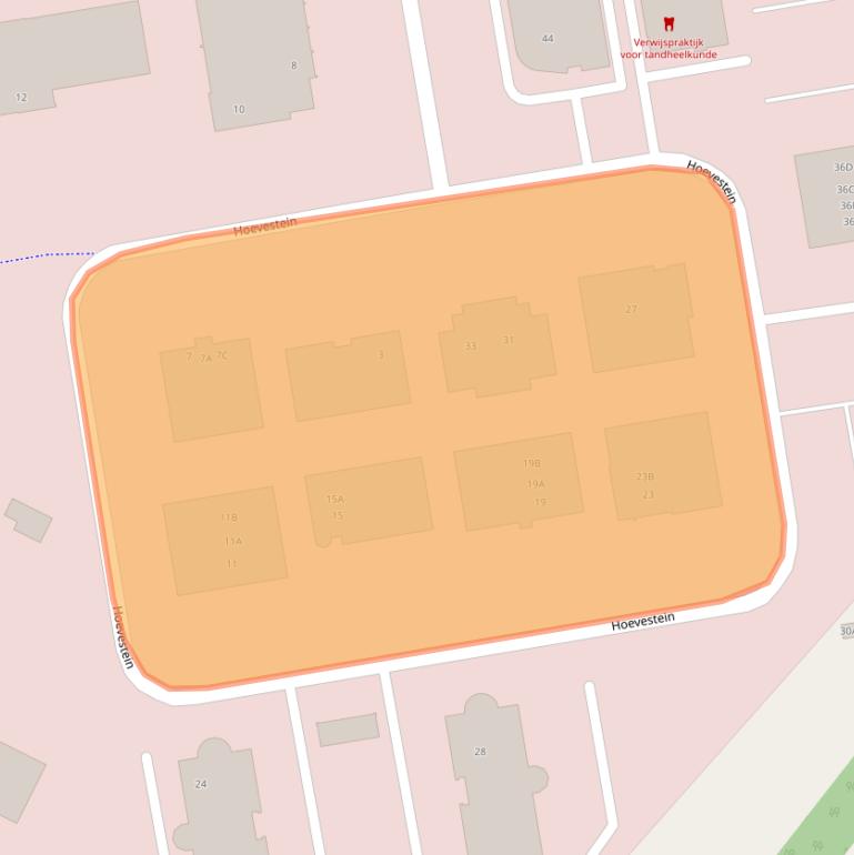 Kaart van postcodegebied 4903SE.