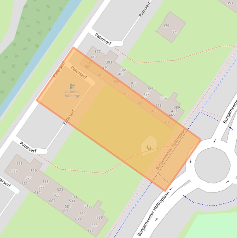 Kaart van postcodegebied 4904AJ.