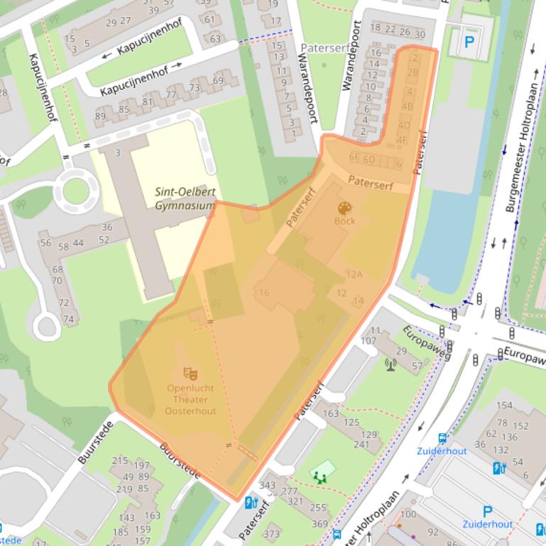 Kaart van postcodegebied 4904AR.