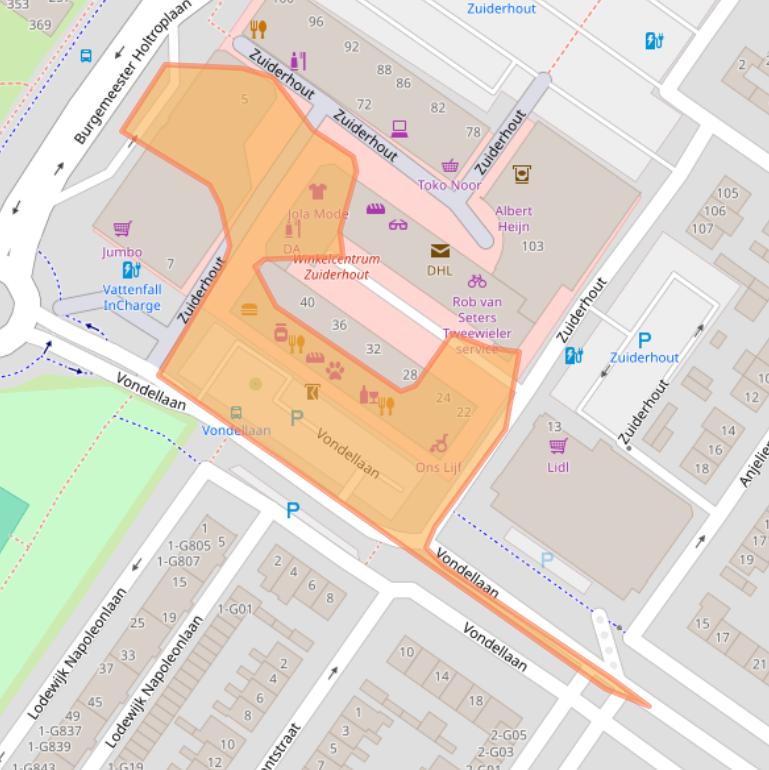 Kaart van postcodegebied 4904AS.