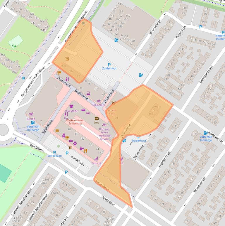 Kaart van postcodegebied 4904AW.