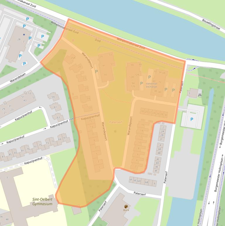Kaart van postcodegebied 4904AX.