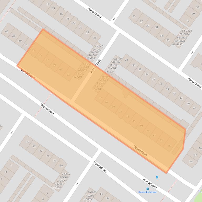 Kaart van postcodegebied 4904BB.