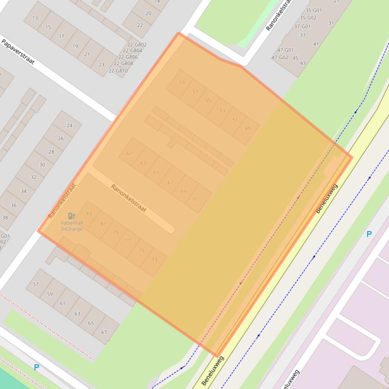 Kaart van postcodegebied 4904BG.