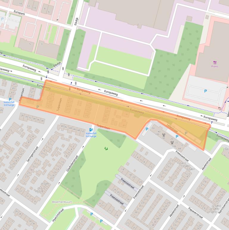 Kaart van postcodegebied 4904CC.