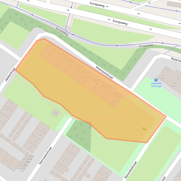 Kaart van postcodegebied 4904CH.