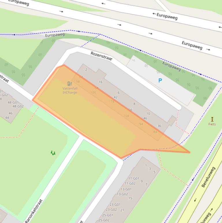 Kaart van postcodegebied 4904CK.