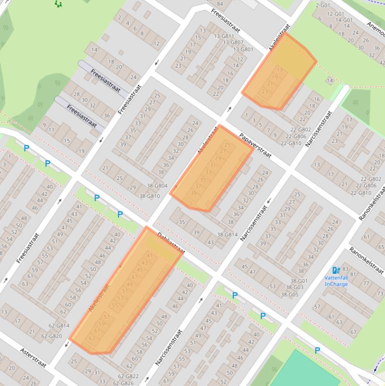 Kaart van postcodegebied 4904CN.