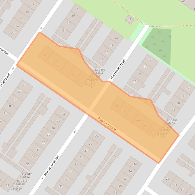 Kaart van postcodegebied 4904CT.