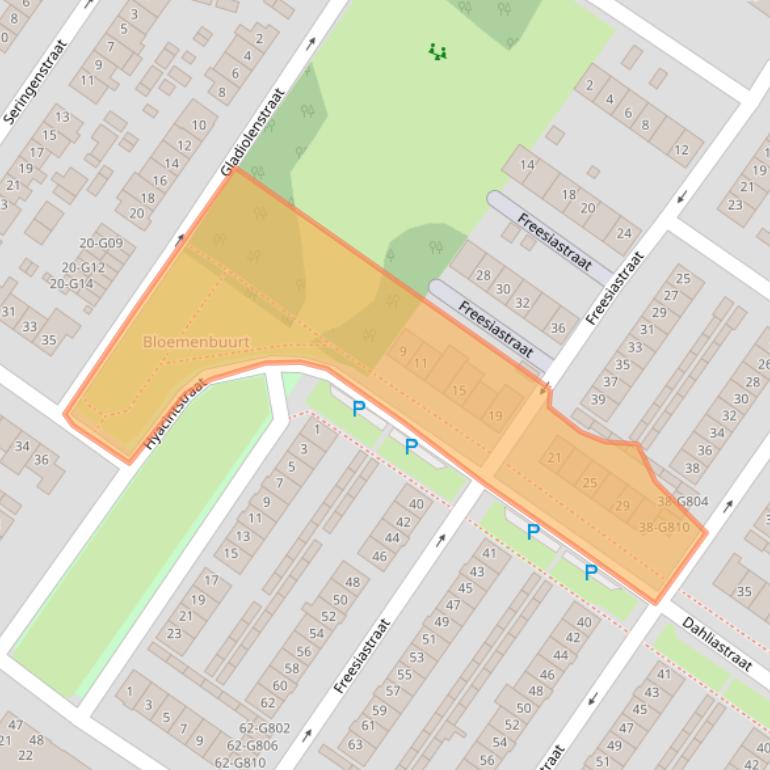 Kaart van postcodegebied 4904CV.
