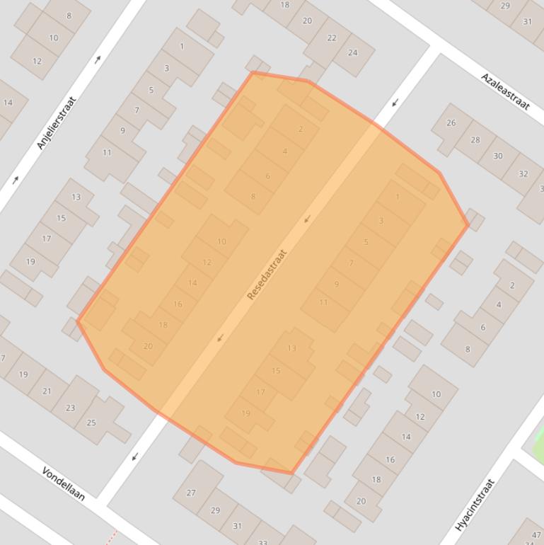 Kaart van postcodegebied 4904DD.