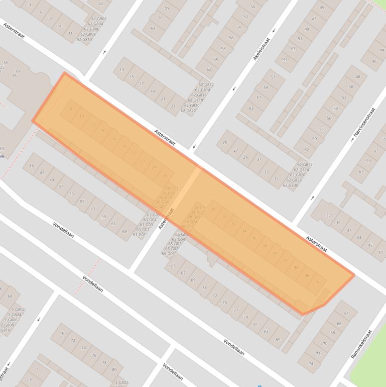 Kaart van postcodegebied 4904DH.