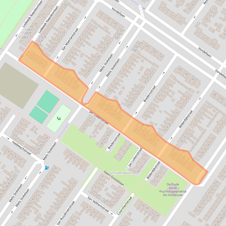 Kaart van postcodegebied 4904EA.