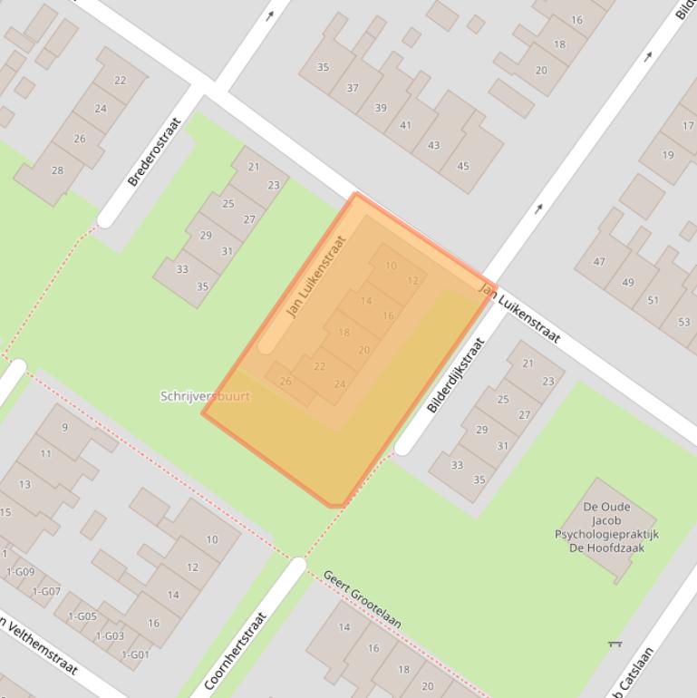 Kaart van postcodegebied 4904EB.