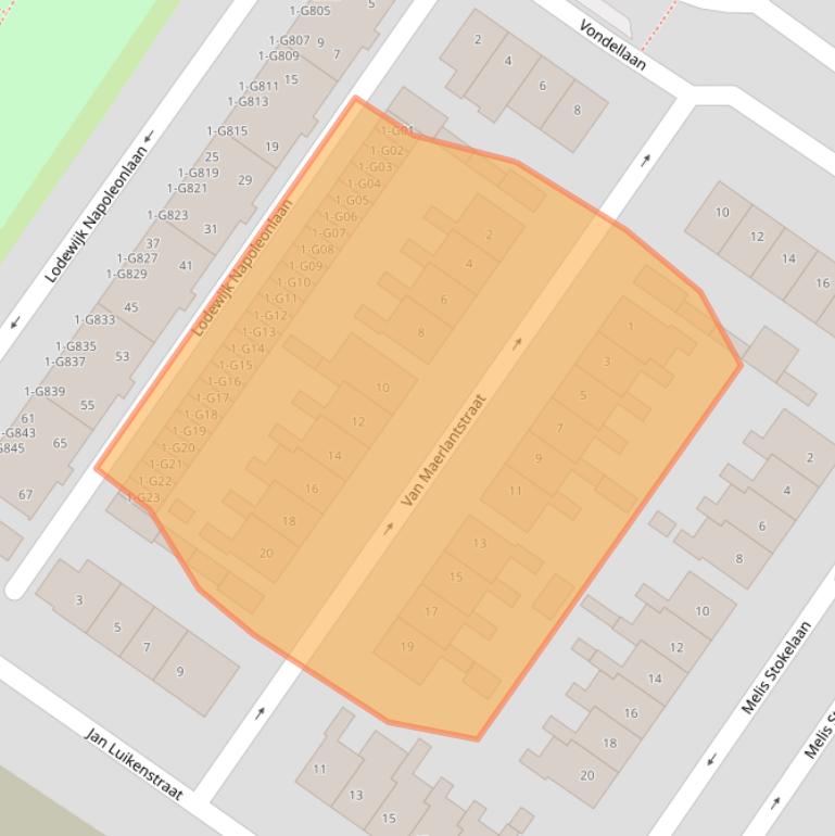 Kaart van postcodegebied 4904EC.