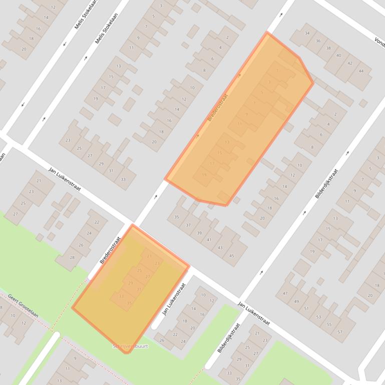 Kaart van postcodegebied 4904EG.