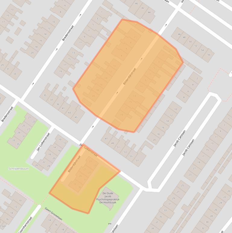 Kaart van postcodegebied 4904EJ.