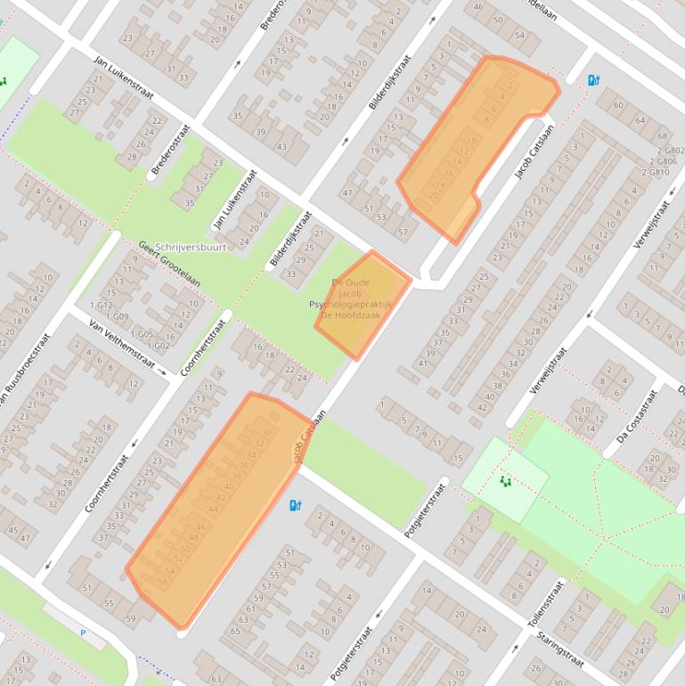 Kaart van postcodegebied 4904EM.